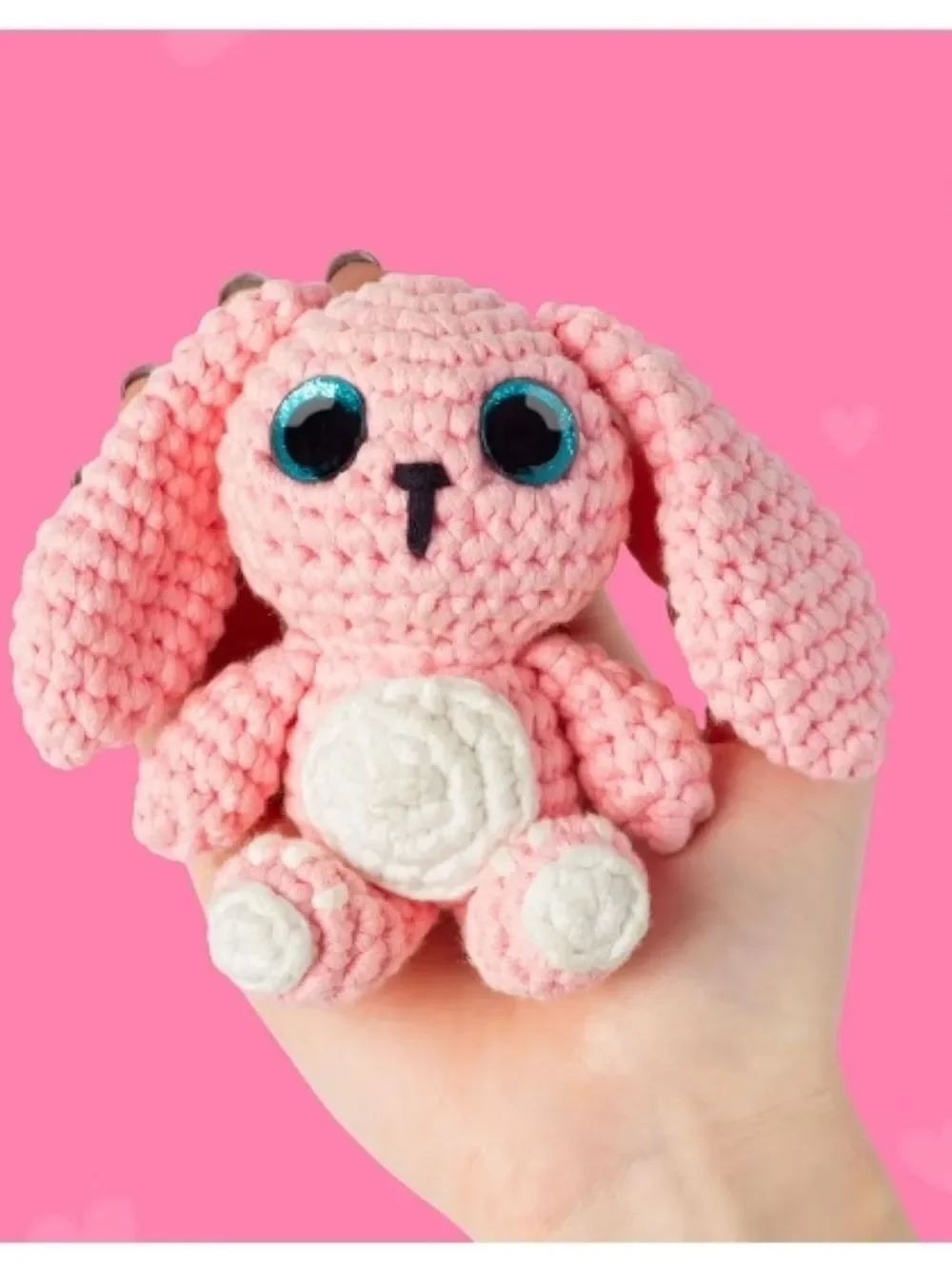 Cookie Box Lola The PINK Rabbit Crochet  Kit.